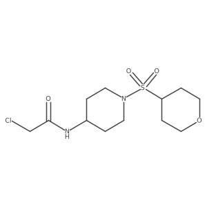 2-Chloro-N-[1-(oxan-4-ylsulfonyl)piperidin-4-yl]acetamide Structure