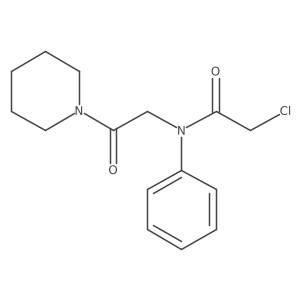 2-Chloro-N-(2-oxo-2-piperidin-1-ylethyl)-N-phenylacetamide Structure