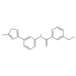 6-ethyl-N-[3-(2-methyl-1,3-thiazol-4-yl)phenyl]pyrimidine-4-carboxamide Structure