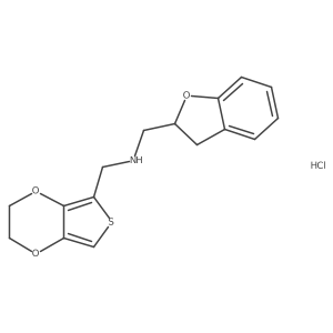 [(2,3-dihydro-1-benzofuran-2-yl)methyl]({2H,3H-thieno[3,4-b][1,4]dioxin-5-yl}methyl)amine hydrochloride Structure