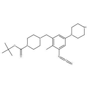 Tert-butyl 4-{[3-azido-2-methyl-5-(piperazin-1-yl)phenyl]methyl}piperazine-1-carboxylate Structure