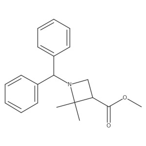 1-(Diphenylmethyl)-2,2-dimethyl-3-azetidinecarboxylic acid methyl ester Structure