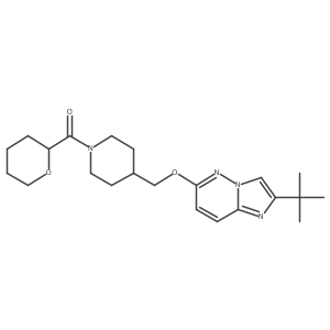 4-[({2-Tert-butylimidazo[1,2-b]pyridazin-6-yl}oxy)methyl]-1-(oxane-2-carbonyl)piperidine结构式