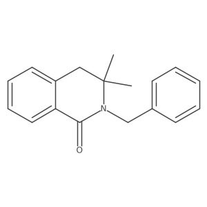 3,4-Dihydro-3,3-dimethyl-2-(phenylmethyl)-1(2H)-isoquinolinone结构式