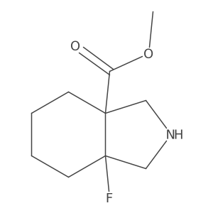 rac-methyl (3aR,7aS)-7a-fluoro-octahydro-1H-isoindole-3a-carboxylate Structure