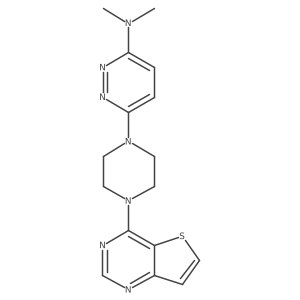 N,N-dimethyl-6-(4-{thieno[3,2-d]pyrimidin-4-yl}piperazin-1-yl)pyridazin-3-amine Structure