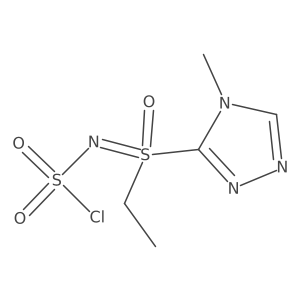 [(chlorosulfonyl)imino](ethyl)(4-methyl-4H-1,2,4-triazol-3-yl)-lambda6-sulfanone Structure