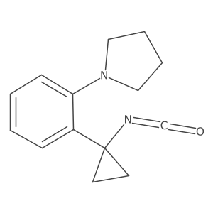 1-[2-(1-Isocyanatocyclopropyl)phenyl]pyrrolidine结构式