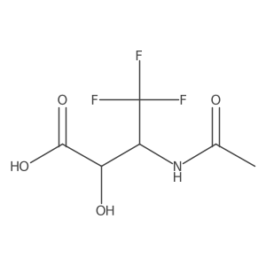 rac-(2R,3S)-3-acetamido-4,4,4-trifluoro-2-hydroxybutanoic acid Structure