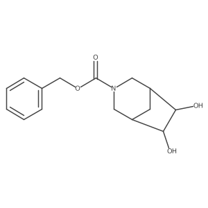 benzyl (1R,5S,6R,7S)-6,7-dihydroxy-3-azabicyclo[3.2.1]octane-3-carboxylate结构式