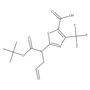 2-{[(Tert-butoxy)carbonyl](prop-2-en-1-yl)amino}-4-(trifluoromethyl)-1,3-thiazole-5-carboxylic acid结构式
