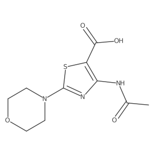 4-Acetamido-2-(morpholin-4-yl)-1,3-thiazole-5-carboxylic acid Structure