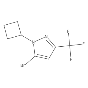 5-Bromo-1-cyclobutyl-3-(trifluoromethyl)-1H-pyrazole结构式