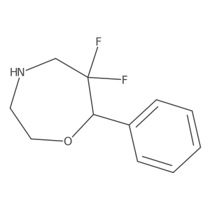 6,6-Difluoro-7-phenyl-1,4-oxazepane Structure