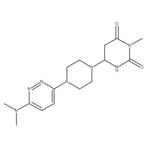 6-[4-[6-(Dimethylamino)pyridazin-3-yl]piperazin-1-yl]-3-methyl-1,3-diazinane-2,4-dione结构式
