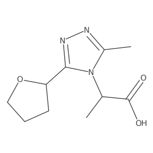 2-(3-Methyl-5-(tetrahydrofuran-2-yl)-4H-1,2,4-triazol-4-yl)propanoic acid Structure