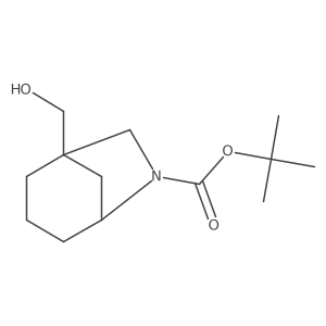 Tert-butyl 1-(hydroxymethyl)-6-azabicyclo[3.2.1]octane-6-carboxylate结构式