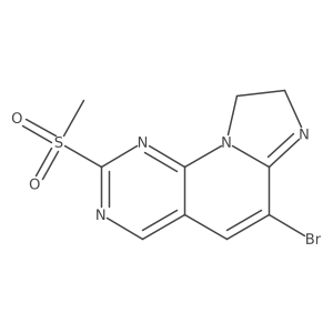 6-Bromo-2-(methylsulfonyl)-8,9-dihydroimidazo[1',2':1,6]pyrido[2,3-d]pyrimidine结构式