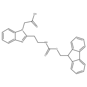 2-{2-[2-({[(9H-fluoren-9-yl)methoxy]carbonyl}amino)ethyl]-1H-1,3-benzodiazol-1-yl}acetic acid Structure