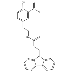 (9H-fluoren-9-yl)methyl N-[2-(4-hydroxy-3-nitrophenyl)ethyl]carbamate结构式