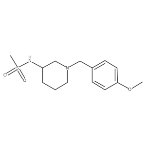 N-{1-[(4-methoxyphenyl)methyl]piperidin-3-yl}methanesulfonamide结构式
