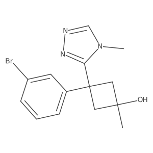 3-(3-Bromophenyl)-1-methyl-3-(4-methyl-4H-1,2,4-triazol-3-yl)cyclobutanol Structure