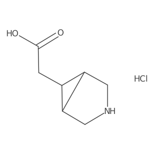 2-[(1R,5S,6R)-3-azabicyclo[3.1.0]hexan-6-yl]acetic acid hydrochloride Structure