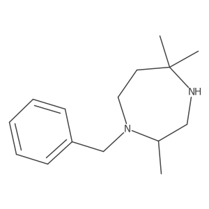 (2S)-1-benzyl-2,5,5-trimethyl-1,4-diazepane结构式