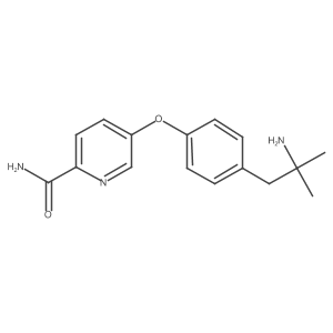 5-[4-(2-Amino-2-methylpropyl)phenoxy]-2-pyridinecarboxamide结构式