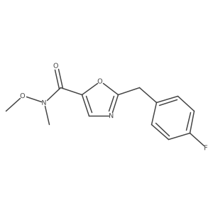 2-[(4-Fluorophenyl)methyl]-N-methoxy-N-methyl-5-oxazolecarboxamide结构式