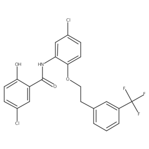 Benzamide,5-chloro-n-[5-chloro-2-[2-[3-(trifluoromethyl)phenyl]ethoxy]phenyl]-2-hydroxy- Structure