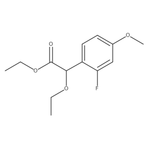 (RS)-ethoxy-(2-fluoro-4-methoxy-phenyl)-acetic acid ethyl ester Structure