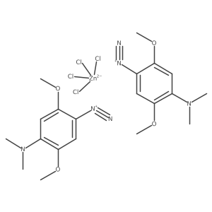 Benzenediazonium, 4-(dimethylamino)-2,5-dimethoxy-, (T-4)-tetrachlorozincate(2-) (2:1)结构式