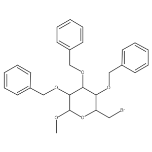 (2S,3S,4S,5R,6R)-3,4,5-Tris(benzyloxy)-2-(bromomethyl)-6-methoxytetrahydro-2H-pyran Structure