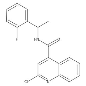 2-chloro-N-[1-(2-fluorophenyl)ethyl]quinoline-4-carboxamide结构式
