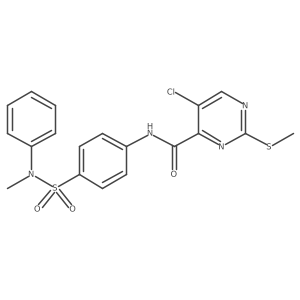 5-chloro-N-{4-[methyl(phenyl)sulfamoyl]phenyl}-2-(methylsulfanyl)pyrimidine-4-carboxamide Structure