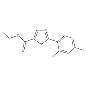 Ethyl 2-(2,4-dimethylphenyl)thiazole-5-carboxylate结构式