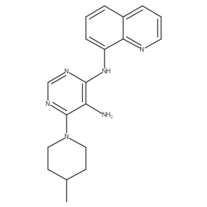 6-(4-Methyl-1-piperidinyl)-N4-8-quinolinyl-4,5-pyrimidinediamine Structure