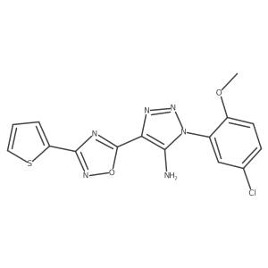 1-(5-chloro-2-methoxyphenyl)-4-[3-(thiophen-2-yl)-1,2,4-oxadiazol-5-yl]-1H-1,2,3-triazol-5-amine Structure