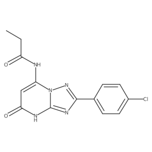 N-[2-(4-chlorophenyl)-5-hydroxy[1,2,4]triazolo[1,5-a]pyrimidin-7-yl]propanamide结构式