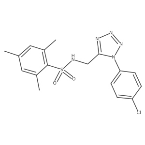 N-((1-(4-chlorophenyl)-1H-tetrazol-5-yl)methyl)-2,4,6-trimethylbenzenesulfonamide Structure