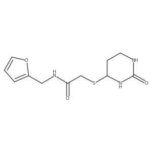 N-(furan-2-ylmethyl)-2-[(2-oxo-1,3-diazinan-4-yl)sulfanyl]acetamide Structure