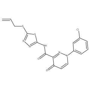 1-(3-chlorophenyl)-4-oxo-N-[5-(prop-2-en-1-ylsulfanyl)-1,3,4-thiadiazol-2-yl]-1,4-dihydropyridazine-3-carboxamide Structure