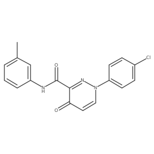 1-(4-chlorophenyl)-N-(3-methylphenyl)-4-oxo-1,4-dihydropyridazine-3-carboxamide结构式
