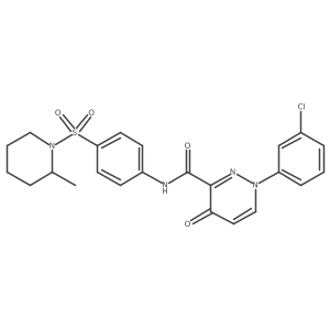 1-(3-chlorophenyl)-N-{4-[(2-methylpiperidin-1-yl)sulfonyl]phenyl}-4-oxo-1,4-dihydropyridazine-3-carboxamide Structure