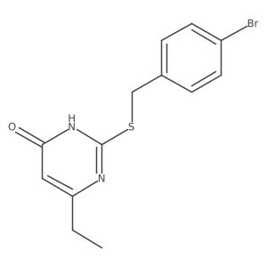 2-((4-bromobenzyl)thio)-6-ethylpyrimidin-4(3H)-one结构式