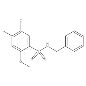 N-benzyl-5-chloro-2-methoxy-4-methylbenzenesulfonamide结构式