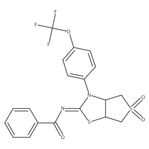 N-[(2Z)-5,5-dioxido-3-[4-(trifluoromethoxy)phenyl]tetrahydrothieno[3,4-d][1,3]thiazol-2(3H)-ylidene]benzamide Structure