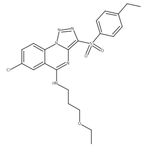 7-chloro-N-(3-ethoxypropyl)-3-((4-ethylphenyl)sulfonyl)-[1,2,3]triazolo[1,5-a]quinazolin-5-amine Structure