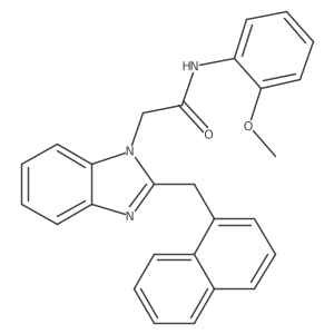 N-(2-methoxyphenyl)-2-{2-[(naphthalen-1-yl)methyl]-1H-1,3-benzodiazol-1-yl}acetamide结构式